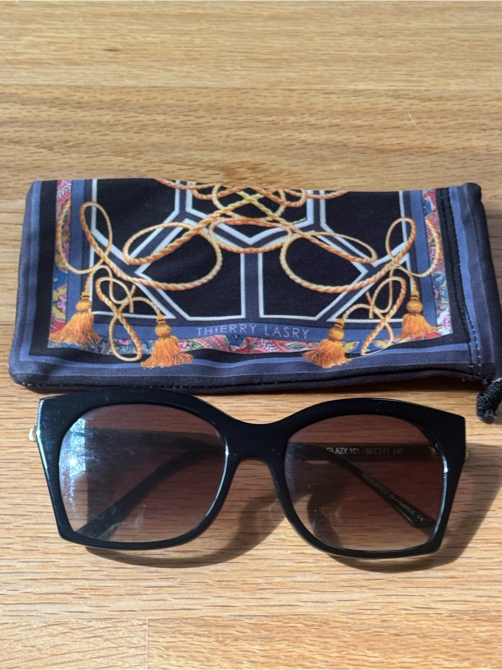 Thierry Lasry GLAZY black sunglasses with gold sides
